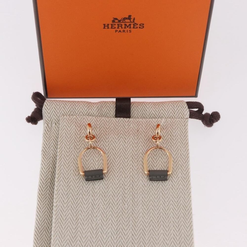 Hermes Earrings Eritage Earring Pink